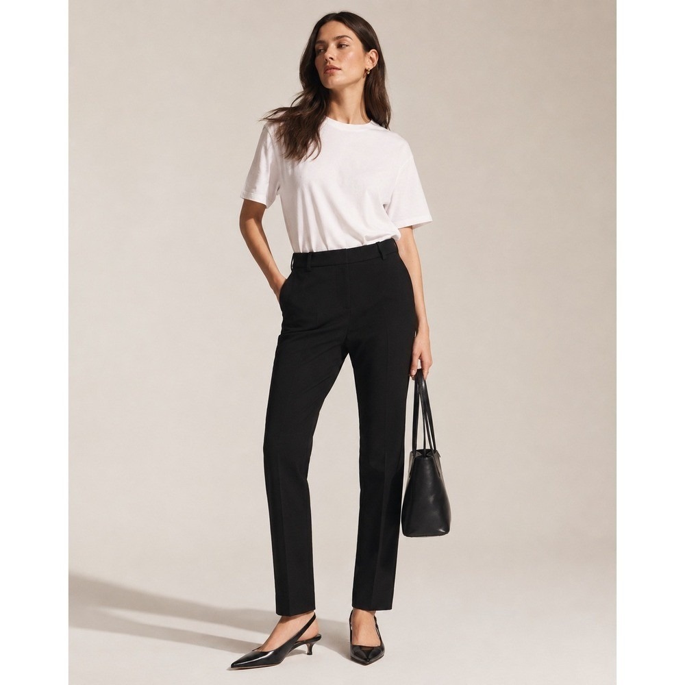 J.Crew Cameron Slim Crop Pants Womens 6 Black Trousers Pockets Preppy Minimalist